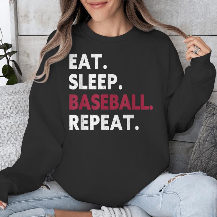 Eat Sleep Baseball Repeat Baseball Player Unisex Sweatshirt Eat Sleep Baseball Repeat Baseball Player Unisex Sweatshirt