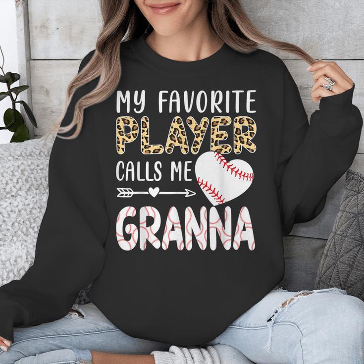 My Favorite Player Calls Me Granna Baseball Leopard Unisex Sweatshirt My Favorite Player Calls Me Granna Baseball Leopard Unisex Sweatshirt