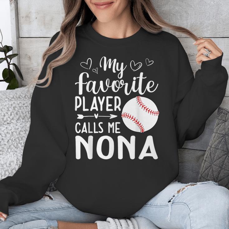 My Favorite Player Calls Me Nona Baseball Player Unisex Sweatshirt My Favorite Player Calls Me Nona Baseball Player Unisex Sweatshirt