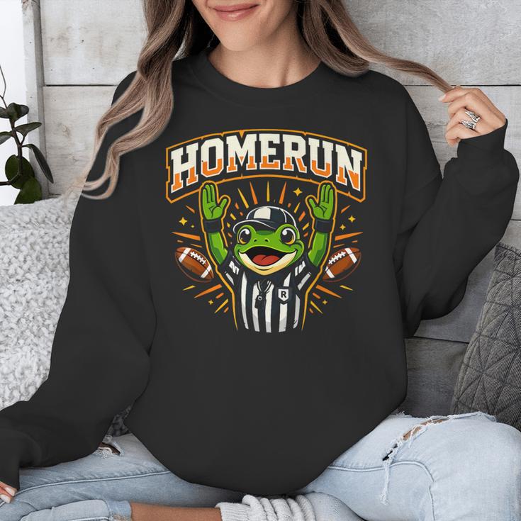 Football Referee Touchdown Baseball Homerun Frog Unisex Sweatshirt