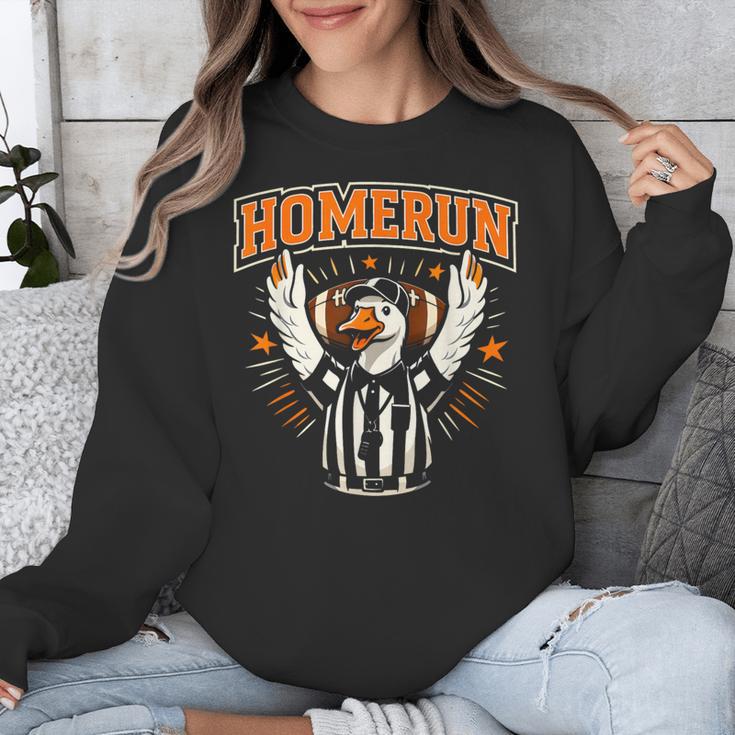 Football Referee Touchdown Baseball Homerun Goose Unisex Sweatshirt