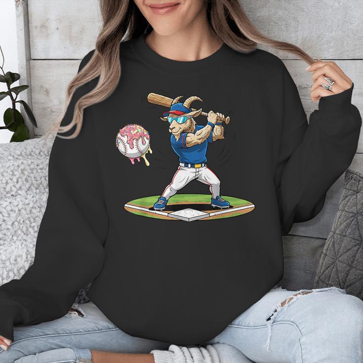 Goat Baseball Player With Bat And Ball Drip Animal Sports Unisex Sweatshirt Goat Baseball Player With Bat And Ball Drip Animal Sports Unisex Sweatshirt