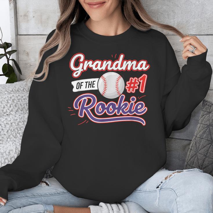 Grandparent Grandma Of The 1 Rookie Baseball Unisex Sweatshirt Grandparent Grandma Of The 1 Rookie Baseball Unisex Sweatshirt