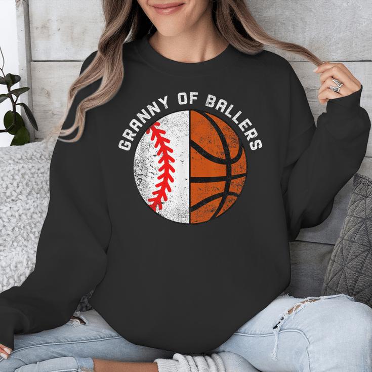 Granny Of Ballers Baseball Basketball Grandma Granny Unisex Sweatshirt