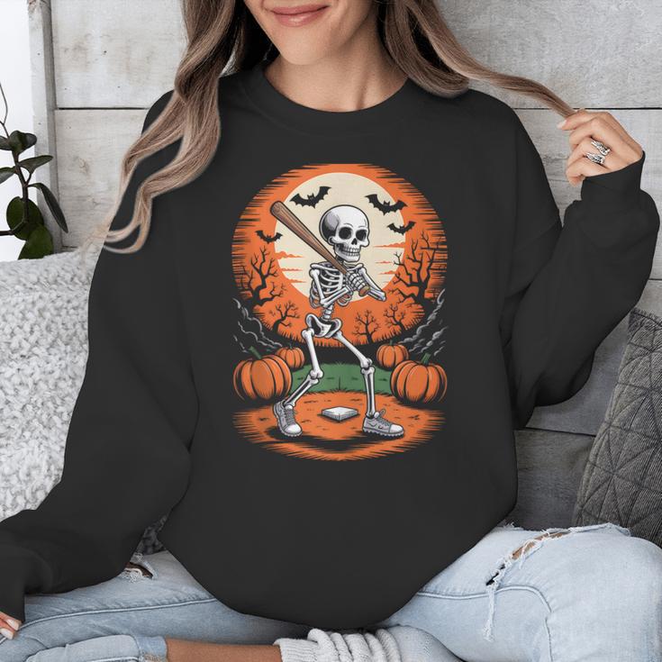 Halloween Skeleton Baseball Player Costume Men Boys Kids Unisex Sweatshirt Halloween Skeleton Baseball Player Costume Men Boys Kids Unisex Sweatshirt