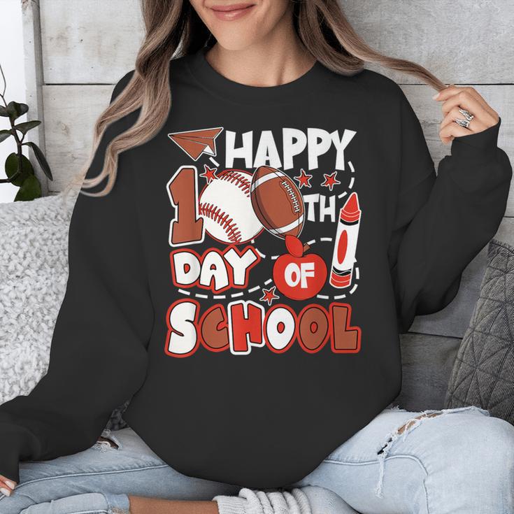 Happy 100 Days Of School Baseball Football PE Teacher Unisex Sweatshirt
