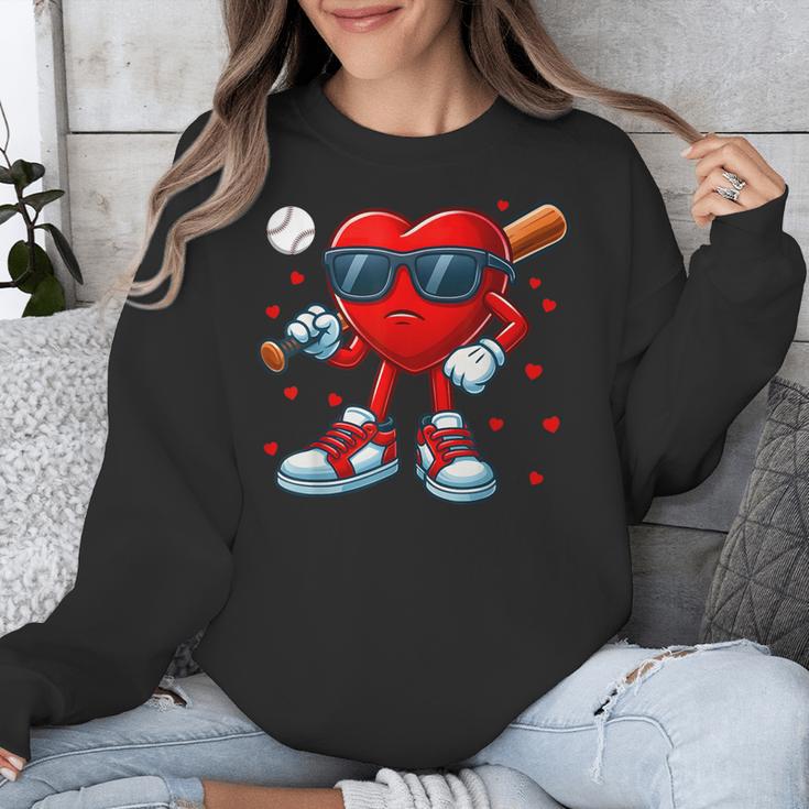 Heart Love Baseball Valentine Outfit Men Boy Unisex Sweatshirt Heart Love Baseball Valentine Outfit Men Boy Unisex Sweatshirt