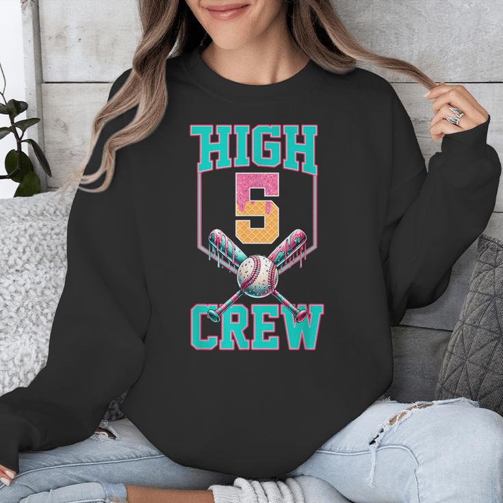 Hi 5 Birthday Party Decorations For Boy Baseball Drip 5th Unisex Sweatshirt Hi 5 Birthday Party Decorations For Boy Baseball Drip 5th Unisex Sweatshirt