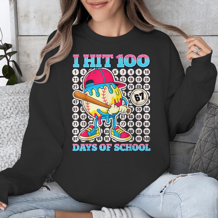 I Hit 100 Days Of School 67 Drip Baseball Boys Kids Unisex Sweatshirt I Hit 100 Days Of School 67 Drip Baseball Boys Kids Unisex Sweatshirt