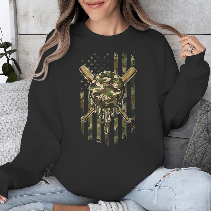 Ice Cream Baseball Drip For Boys Camo USA Flag Camouflage Unisex Sweatshirt Ice Cream Baseball Drip For Boys Camo USA Flag Camouflage Unisex Sweatshirt