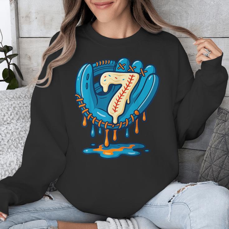 Ice Cream Baseball Glove 7th Birthday Edition Unisex Sweatshirt Ice Cream Baseball Glove 7th Birthday Edition Unisex Sweatshirt