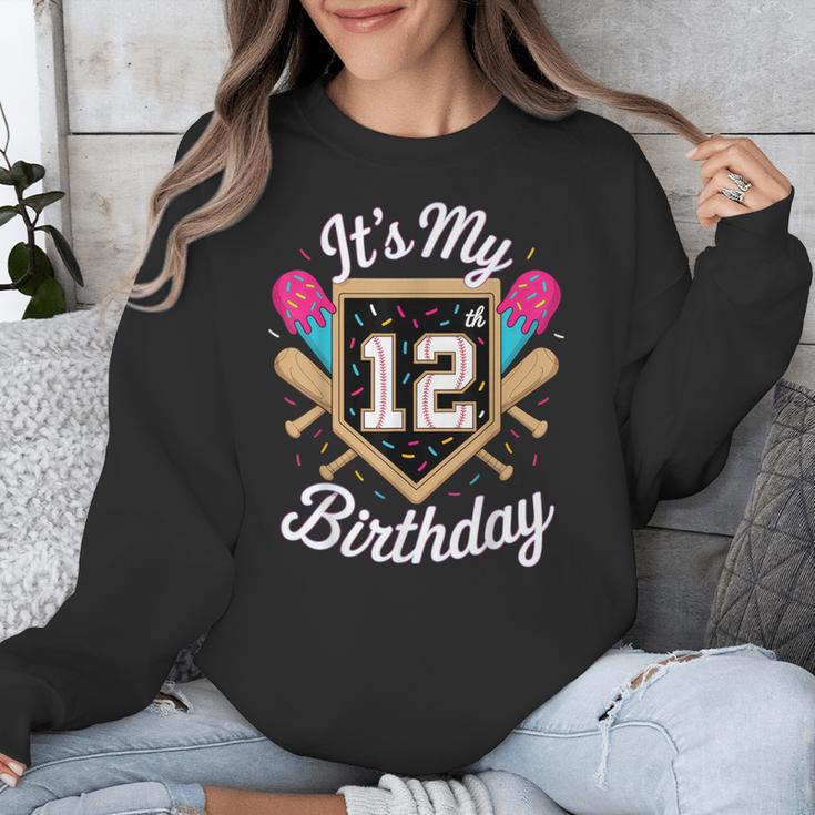 It's My 12th Birthday Baseball Fan Celebration Unisex Sweatshirt It's My 12th Birthday Baseball Fan Celebration Unisex Sweatshirt