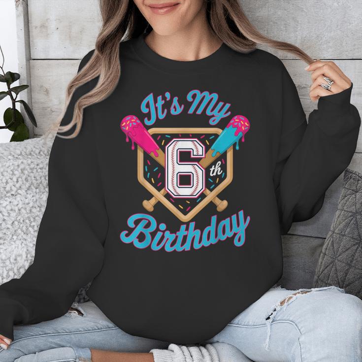 It's My 6th Birthday Baseball Fan Fun Party Celebration Unisex Sweatshirt It's My 6th Birthday Baseball Fan Fun Party Celebration Unisex Sweatshirt