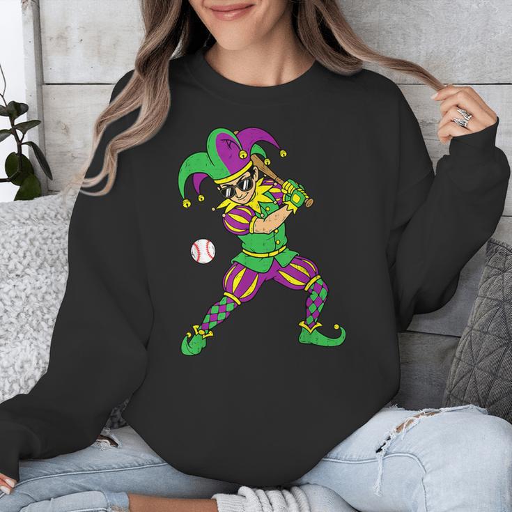 Jester Baseball Mardi Gras Carnival Sport Men Boy Teen Kids Unisex Sweatshirt Jester Baseball Mardi Gras Carnival Sport Men Boy Teen Kids Unisex Sweatshirt