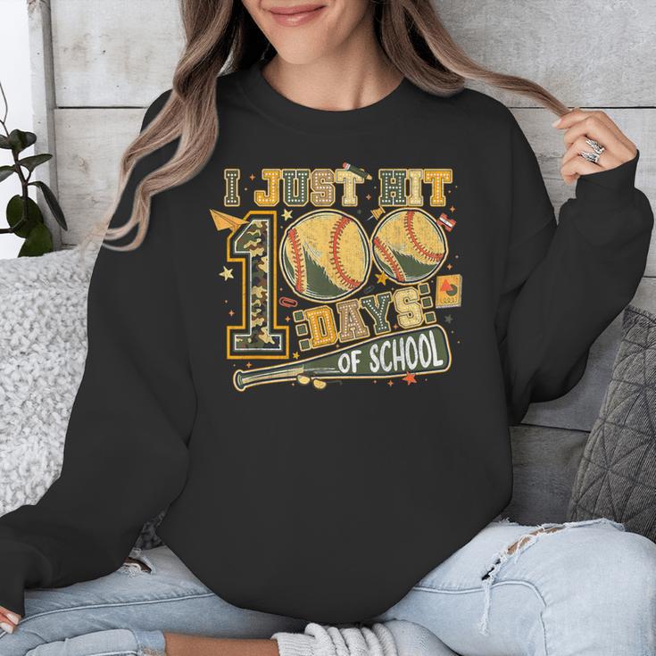I Just Hit 100 Days Of School Baseball Camo Boys Kid Toddler Unisex Sweatshirt I Just Hit 100 Days Of School Baseball Camo Boys Kid Toddler Unisex Sweatshirt