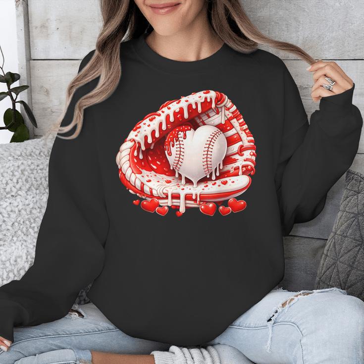 Kid Drip Ice Cream Baseball Heart Catcher Valentines Day Boy Unisex Sweatshirt Kid Drip Ice Cream Baseball Heart Catcher Valentines Day Boy Unisex Sweatshirt