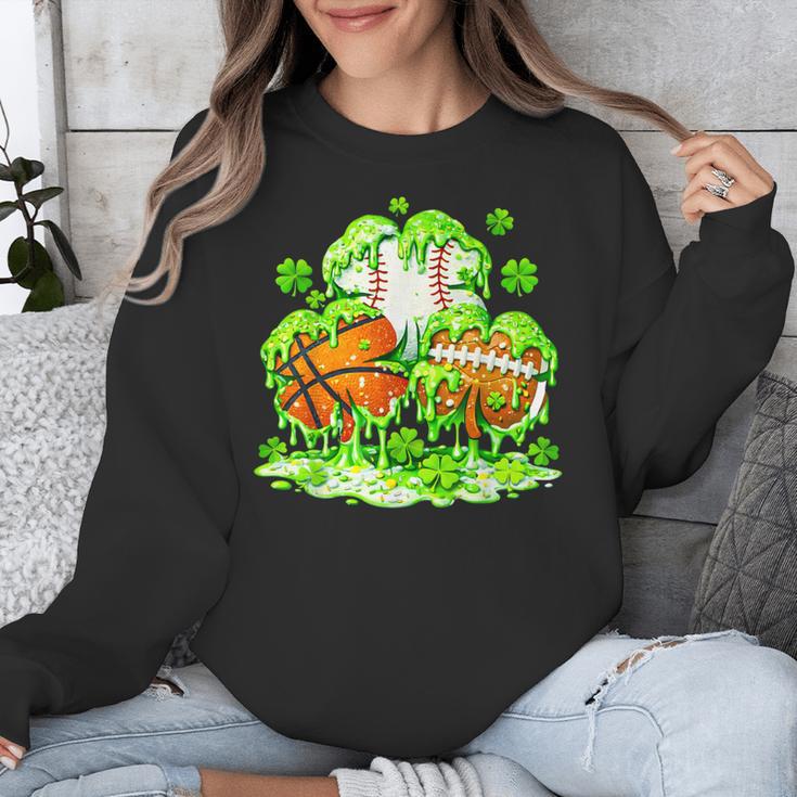 Kids St Patricks Day Shamrock Basketball Baseball Football Unisex Sweatshirt Kids St Patricks Day Shamrock Basketball Baseball Football Unisex Sweatshirt