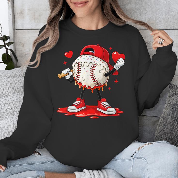 Kids Valentine Baseball Boys Valentines Day Tee Unisex Sweatshirt