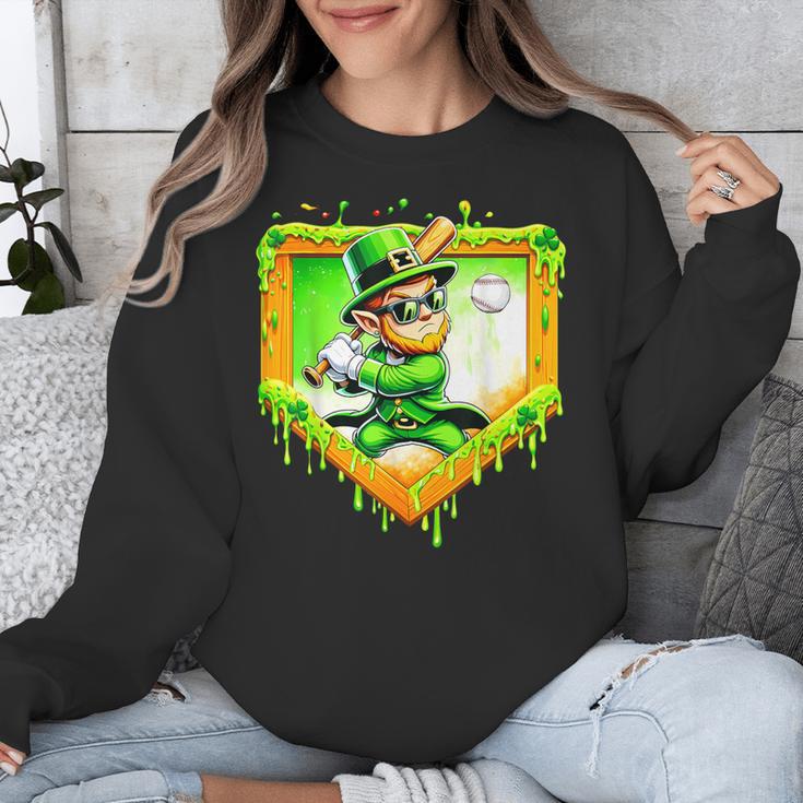 Leprechaun Baseball St Patricks Day Ice Cream Drip Men Boys Unisex Sweatshirt Leprechaun Baseball St Patricks Day Ice Cream Drip Men Boys Unisex Sweatshirt