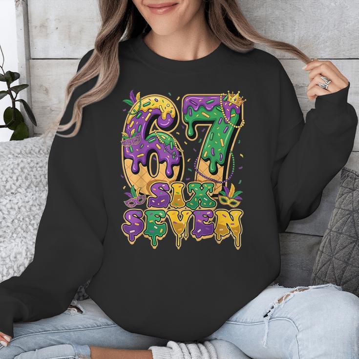 Mardi Gras Six Seven Baseball Drip Number 6 7 Meme Unisex Sweatshirt Mardi Gras Six Seven Baseball Drip Number 6 7 Meme Unisex Sweatshirt