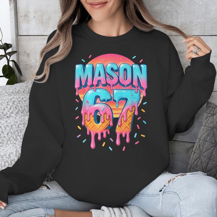 Mason 67 Costume Ice Cream Baseball Drip 6 7 Meme Six Seven Unisex Sweatshirt