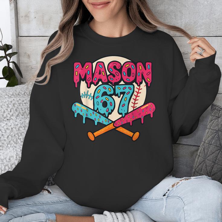 Mason 67 Ice Cream Drip Baseball Meme Graphics Unisex Sweatshirt Mason 67 Ice Cream Drip Baseball Meme Graphics Unisex Sweatshirt