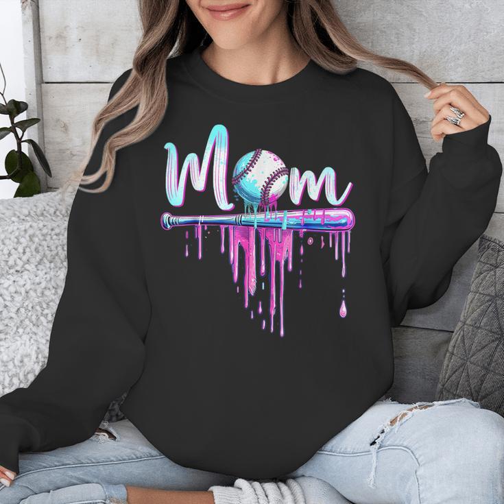 Mom Baseball Ice Cream Drip Birthday Boy Family Unisex Sweatshirt Mom Baseball Ice Cream Drip Birthday Boy Family Unisex Sweatshirt
