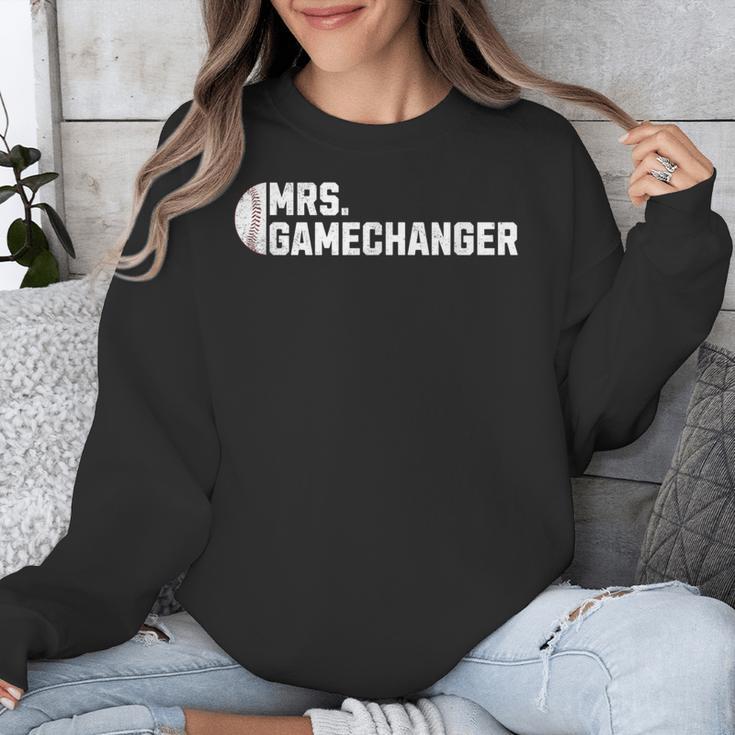 Mrs Gamechanger Baseball Scorekeeper Love Unisex Sweatshirt