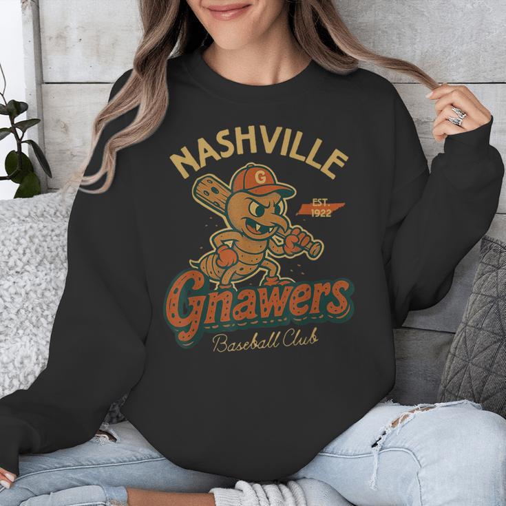 Nashville Gnawers Retro Minor League Baseball Unisex Sweatshirt Nashville Gnawers Retro Minor League Baseball Unisex Sweatshirt