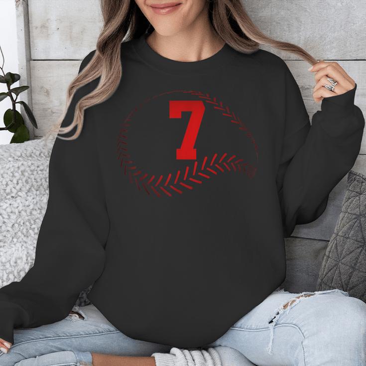 Number 7 Years Baseball 7TH Birthday Unisex Sweatshirt Number 7 Years Baseball 7TH Birthday Unisex Sweatshirt