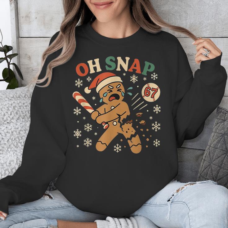 Oh Snap Gingerbread 67 Meme Baseball Christmas Xmas Unisex Sweatshirt Oh Snap Gingerbread 67 Meme Baseball Christmas Xmas Unisex Sweatshirt
