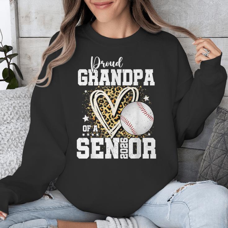 Proud Grandpa Of A 2026 Senior Baseball Graduation Leopard Unisex Sweatshirt