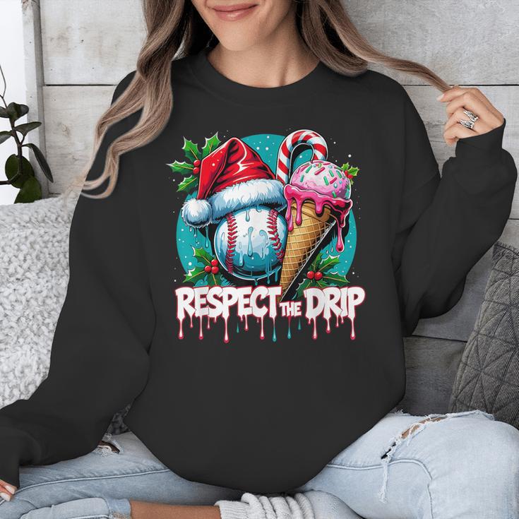 Respect The Drip Baseball Christmas Holiday Unisex Sweatshirt