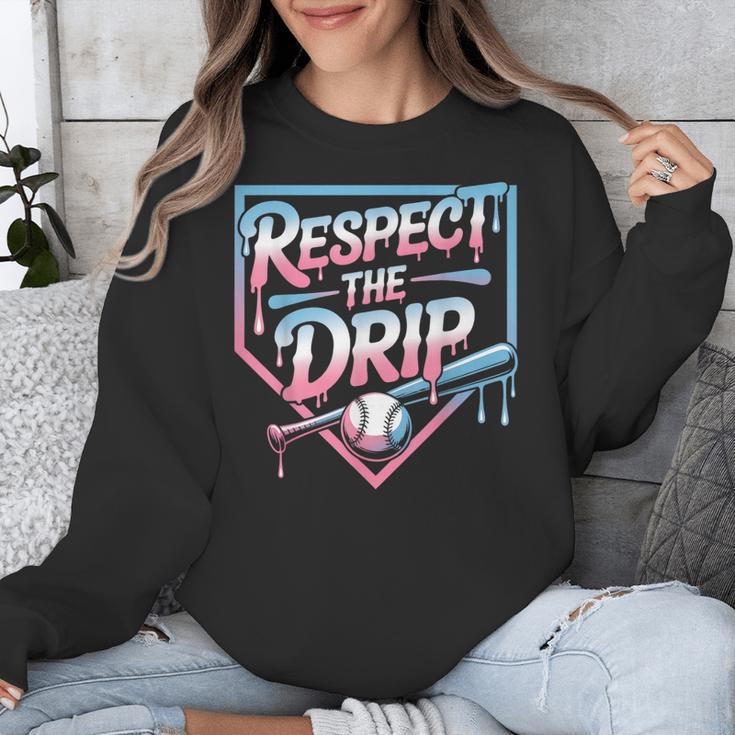 Respect The Drip Baseball Player Unisex Sweatshirt Respect The Drip Baseball Player Unisex Sweatshirt