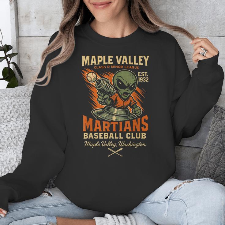 Retro Minor League Maple Valley Martians Baseball Club Unisex Sweatshirt
