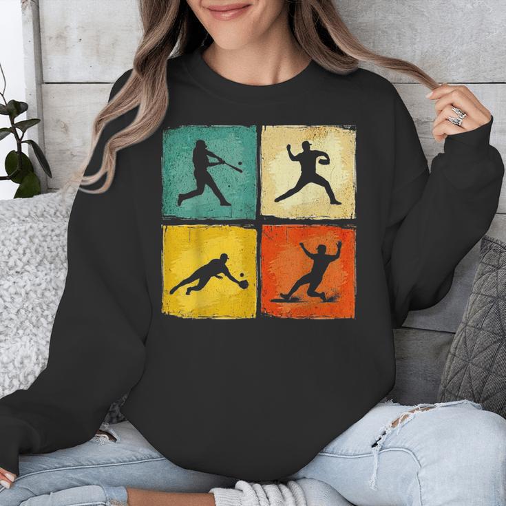 Retro Style Baseball Lover Playing Men Women Kids Baseball Unisex Sweatshirt Retro Style Baseball Lover Playing Men Women Kids Baseball Unisex Sweatshirt