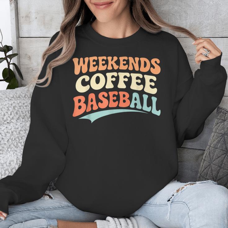 Weekends Coffee Baseball Retro Vibes Unisex Sweatshirt Weekends Coffee Baseball Retro Vibes Unisex Sweatshirt