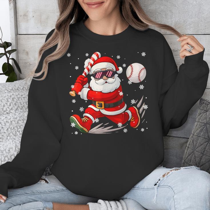 Santa Baseball Christmas Pajamas Xmas Men Boy Toddlers Unisex Sweatshirt Santa Baseball Christmas Pajamas Xmas Men Boy Toddlers Unisex Sweatshirt