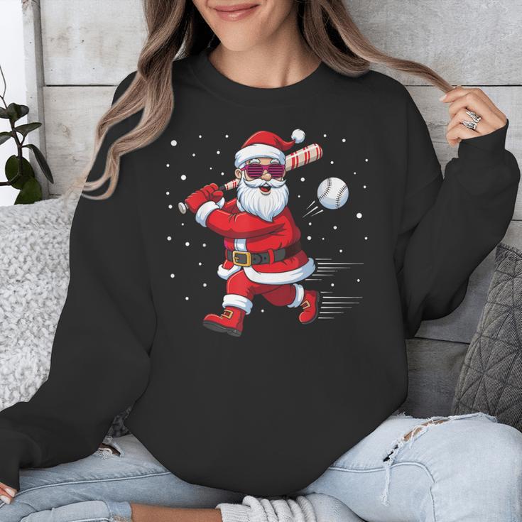 Santa Baseball Christmas Pajamas Xmas Men Kids Boys Unisex Sweatshirt