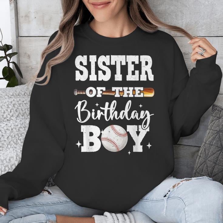 Sister Of The Birthday Boy Baseball Bday Family Unisex Sweatshirt Sister Of The Birthday Boy Baseball Bday Family Unisex Sweatshirt