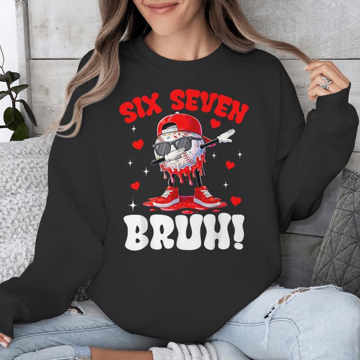 Six Seven 67 Bruh 6 7 Meme Valentine Baseball Drip Boys Kids Unisex Sweatshirt Six Seven 67 Bruh 6 7 Meme Valentine Baseball Drip Boys Kids Unisex Sweatshirt