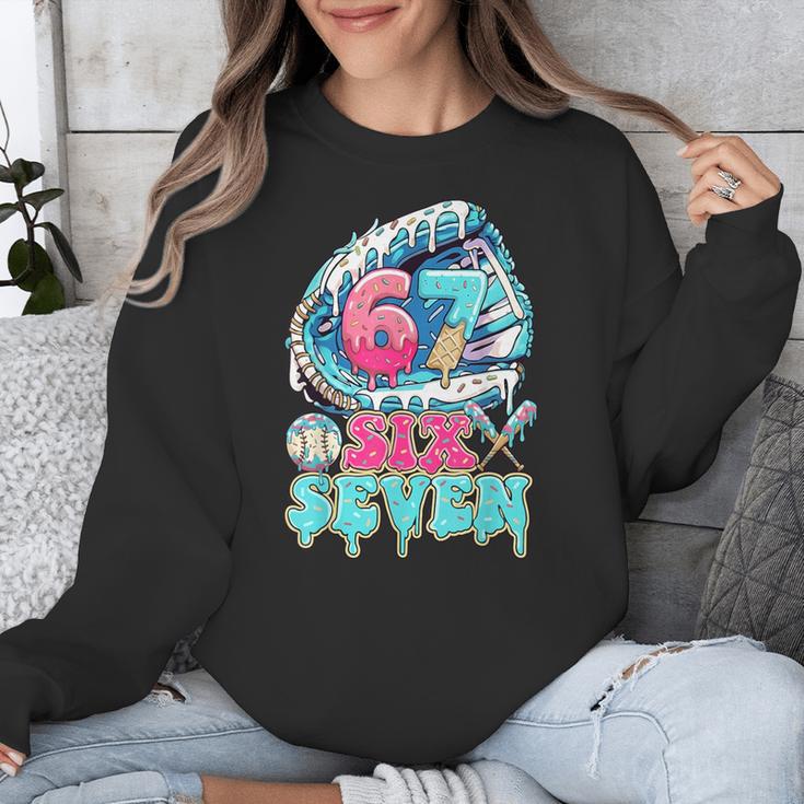 Six Seven 67 Ice Cream Drip Baseball For Boy Kids Youth Unisex Sweatshirt Six Seven 67 Ice Cream Drip Baseball For Boy Kids Youth Unisex Sweatshirt