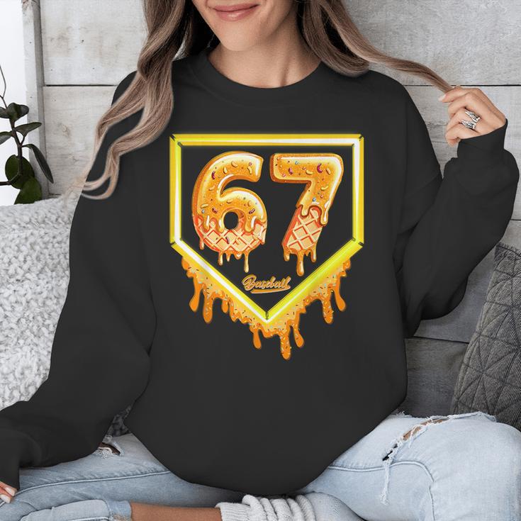 Six Seven 67 Meme Gen Alpha Slang Baseball 101 Unisex Sweatshirt Six Seven 67 Meme Gen Alpha Slang Baseball 101 Unisex Sweatshirt