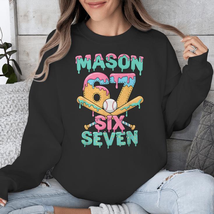 Six Seven Meme Mason Ice Cream Drip Baseball Number 67 Unisex Sweatshirt Six Seven Meme Mason Ice Cream Drip Baseball Number 67 Unisex Sweatshirt
