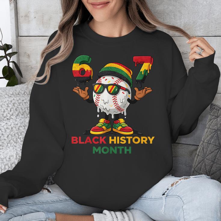 Six Seven History Month Baseball Drip Sports Unisex Sweatshirt
