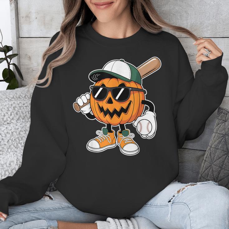 Spooky Jack O Lantern Baseball Halloween Costumes Boys Unisex Sweatshirt Spooky Jack O Lantern Baseball Halloween Costumes Boys Unisex Sweatshirt