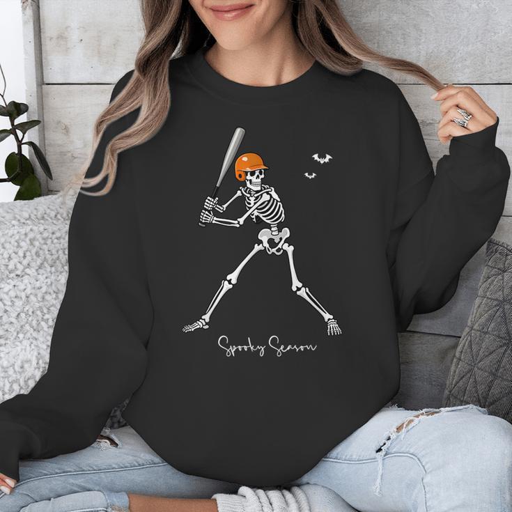 Spooky Season Skeleton Baseball Player Halloween Batter Unisex Sweatshirt Spooky Season Skeleton Baseball Player Halloween Batter Unisex Sweatshirt