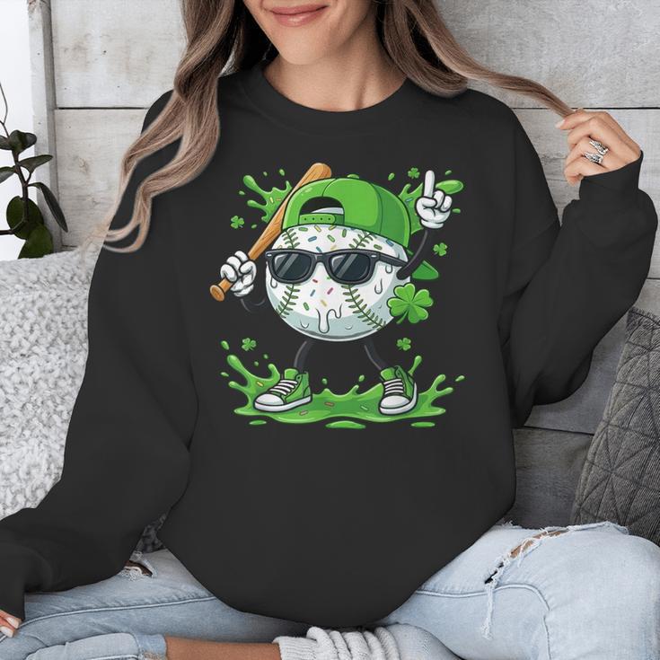 St Patrick Day Baseball Drip Ice Cream Baseball Player Men Unisex Sweatshirt St Patrick Day Baseball Drip Ice Cream Baseball Player Men Unisex Sweatshirt