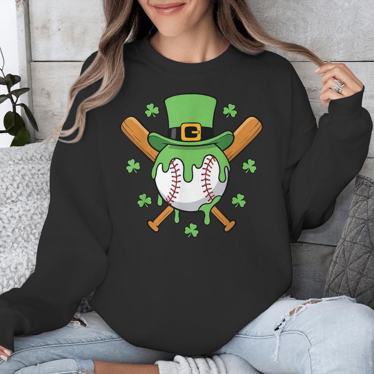 St Patricks Day Baseball Drip Ice Cream Baseball Home Plate Unisex Sweatshirt St Patricks Day Baseball Drip Ice Cream Baseball Home Plate Unisex Sweatshirt
