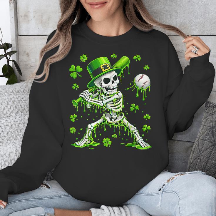 St Patricks Day Baseball Skeleton Irish Leprechaun Hat Boys Unisex Sweatshirt St Patricks Day Baseball Skeleton Irish Leprechaun Hat Boys Unisex Sweatshirt